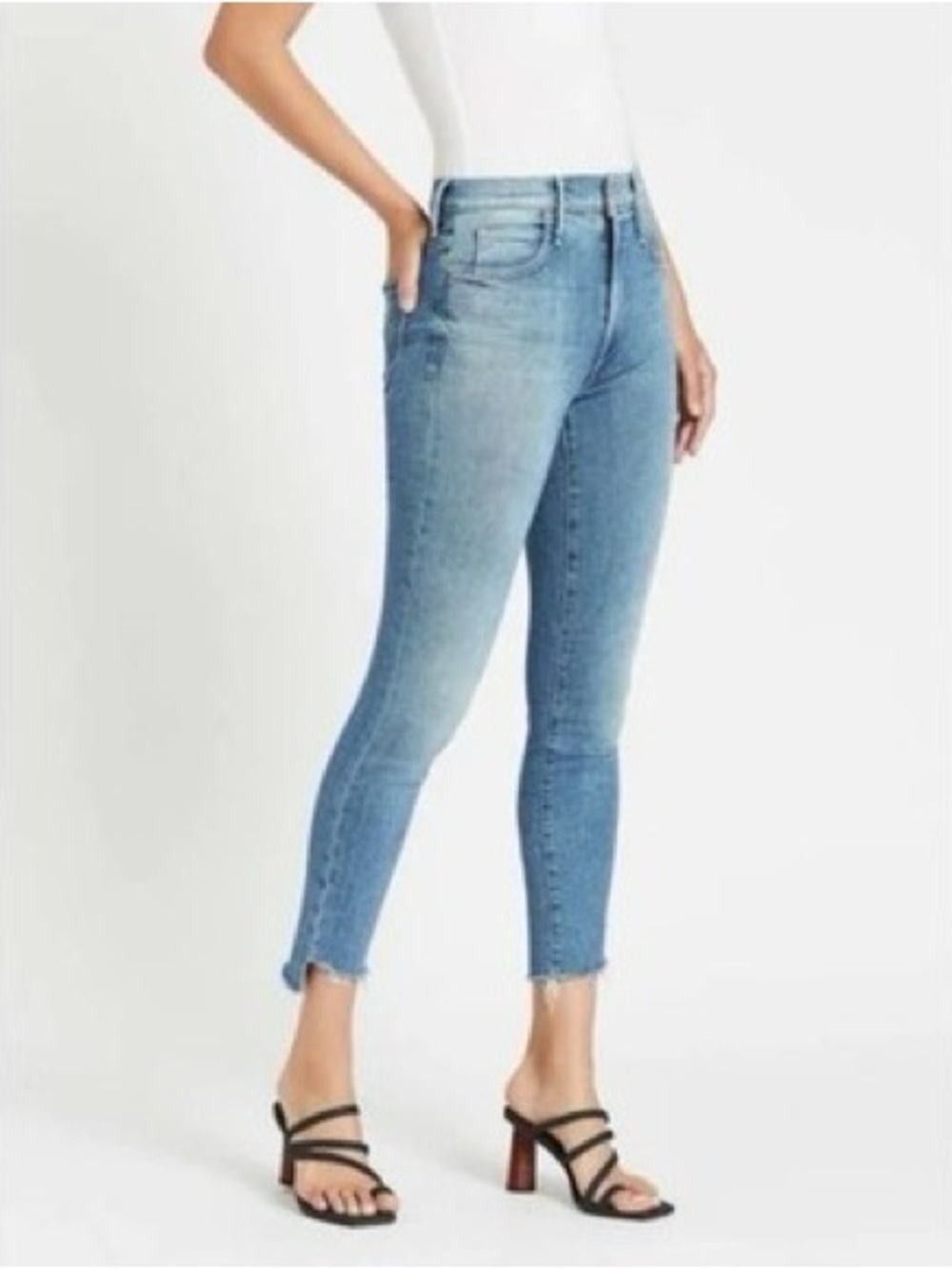 Mother Stunner Zip Ankle Step Fray in Camp Expert